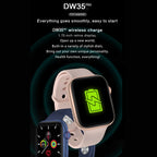 DW35PRO 1.75 inch Color Screen IPX7 Waterproof Smart Watch, Support Bluetooth Answer & Reject / Sleep Monitoring / Heart Rate Monitoring, Style: Silicone Strap
