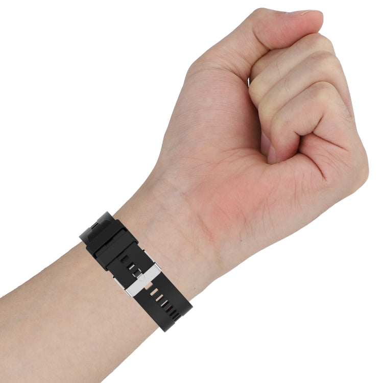 GTS 2 20mm Silicone Replacement Strap Watchband with Silver Buckle, For Amazfit GTS 2e