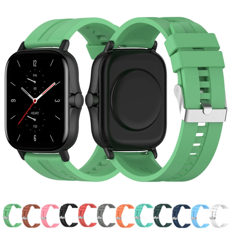GTS 2 20mm Silicone Replacement Strap Watchband with Silver Buckle, For Amazfit GTS 2e