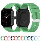 GTS 2 20mm Silicone Replacement Strap Watchband with Silver Buckle, For Amazfit GTS 2e