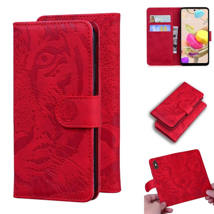 Tiger Embossing Pattern Horizontal Flip Leather Case with Holder & Card Slots & Wallet — For Samsung Galaxy A52 5G