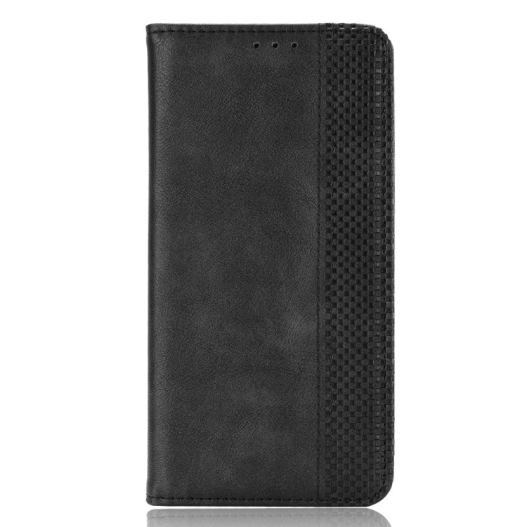 Magnetic Buckle Retro Crazy Horse Texture Horizontal Flip Leather Case with Holder & Card Slots & Photo Frame