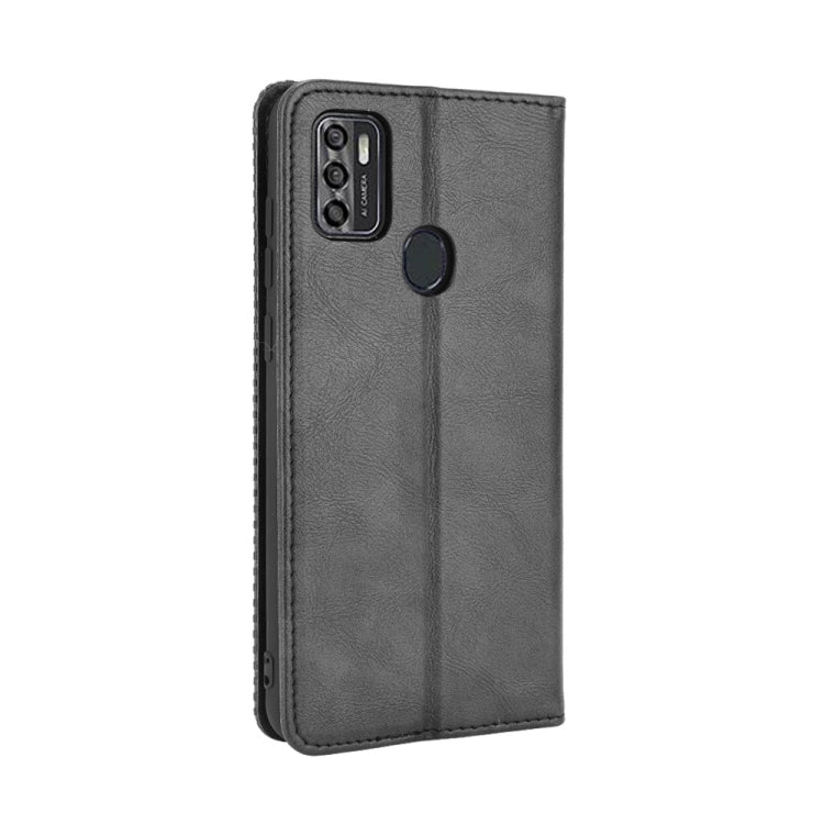 Magnetic Buckle Retro Crazy Horse Texture Horizontal Flip Leather Case with Holder & Card Slots & Photo Frame