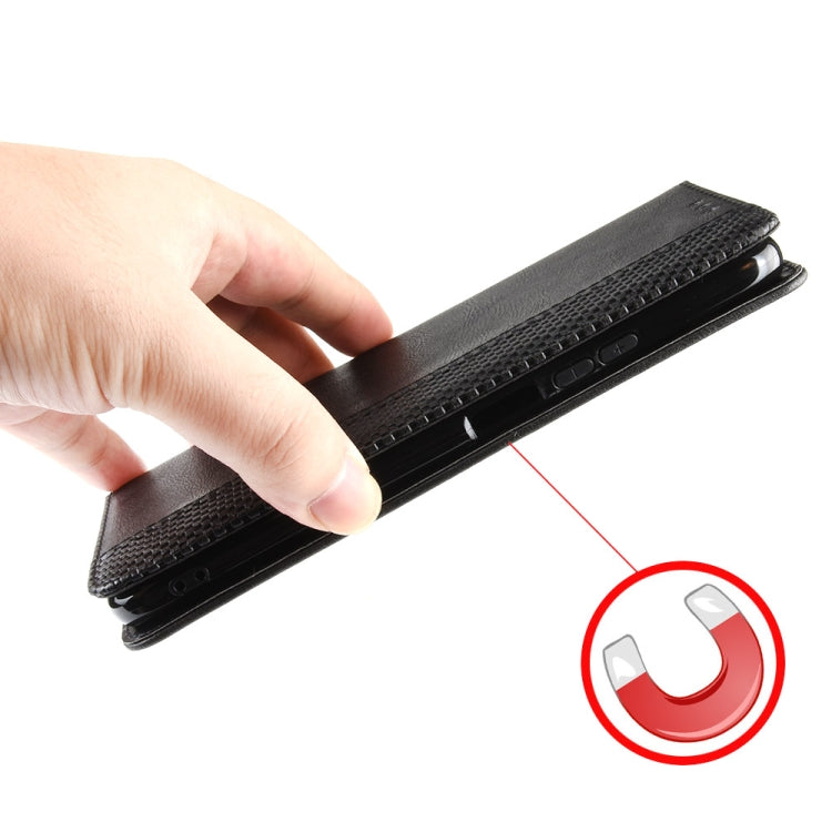 Magnetic Buckle Retro Crazy Horse Texture Horizontal Flip Leather Case with Holder & Card Slots & Photo Frame