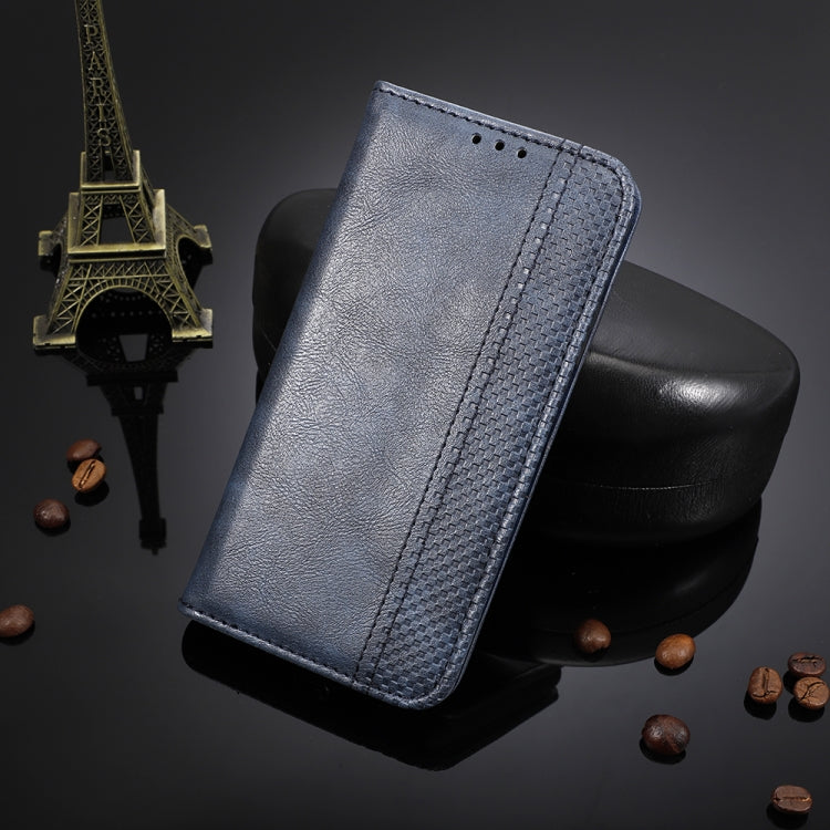 Magnetic Buckle Retro Crazy Horse Texture Horizontal Flip Leather Case with Holder & Card Slots & Photo Frame