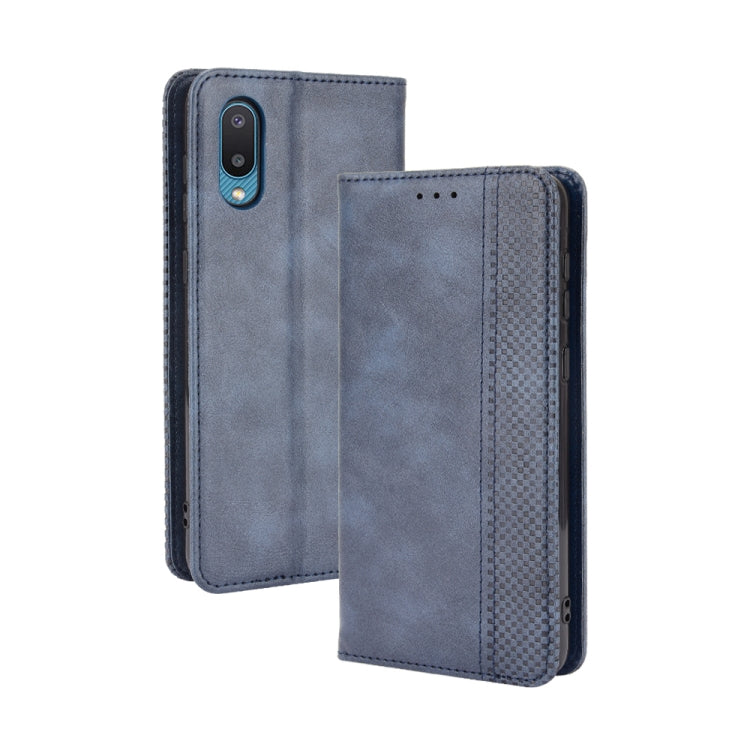 Magnetic Buckle Retro Crazy Horse Texture Horizontal Flip Leather Case with Holder & Card Slots & Photo Frame