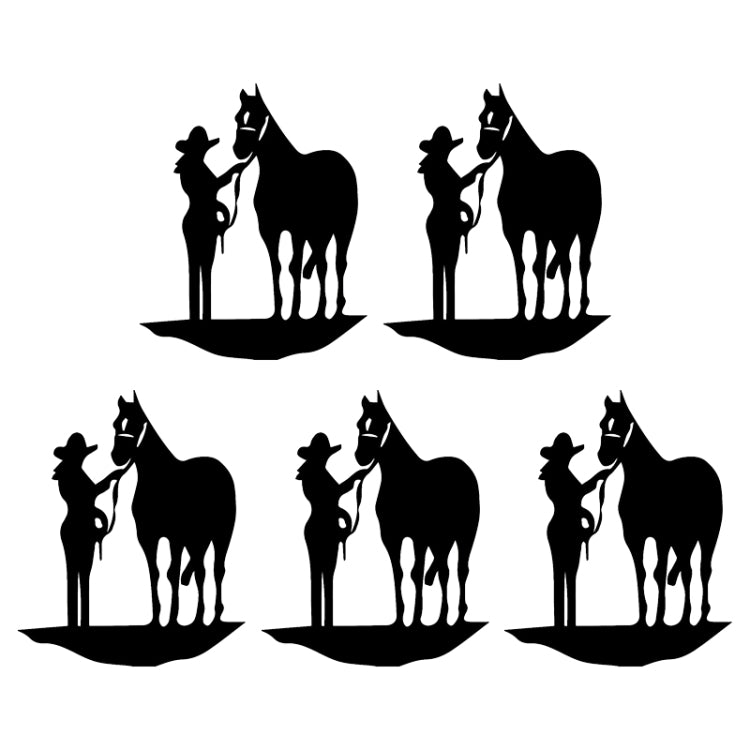5 PCS Car Waterproof Horse Pattern Sticker