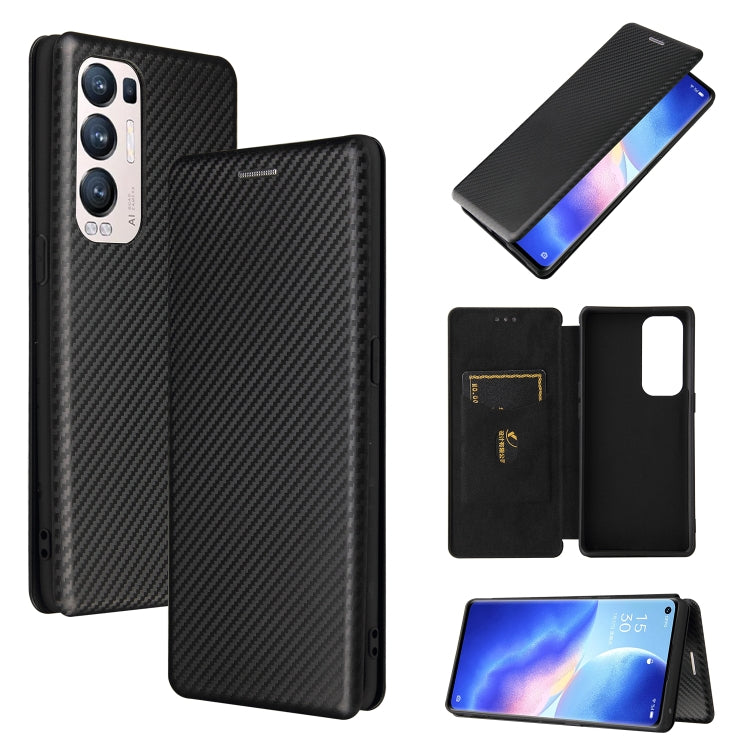 Carbon Fiber Texture Magnetic Horizontal Flip TPU + PC + PU Leather Case with Card Slot