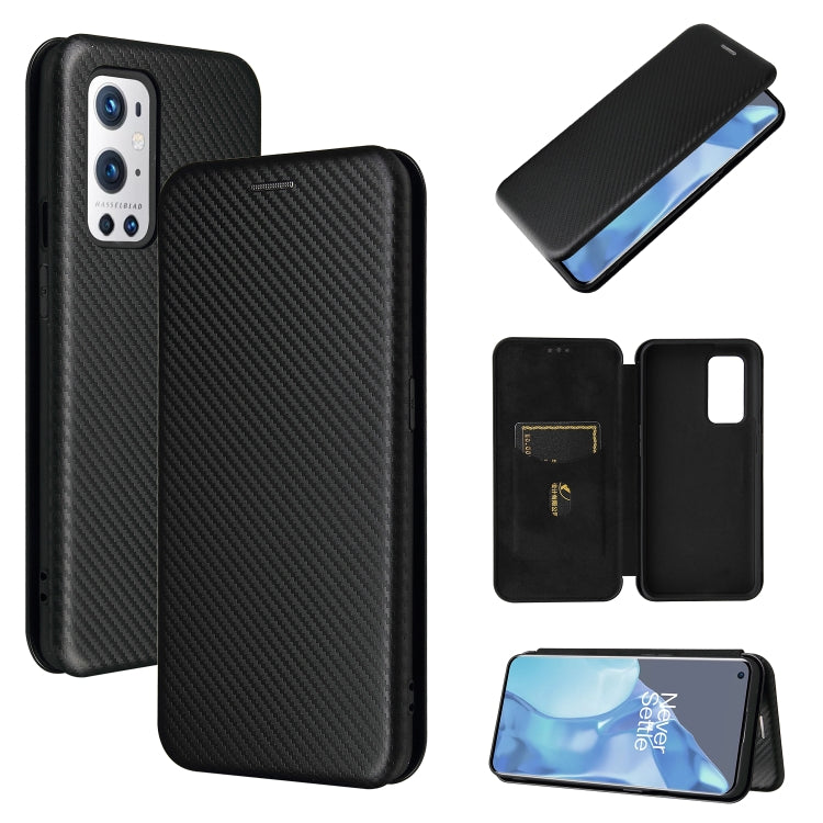 Carbon Fiber Texture Magnetic Horizontal Flip TPU + PC + PU Leather Case with Card Slot