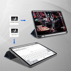 Litchi Texture Horizontal Flip Leather Case with Three-folding Holder & Pen Slot, For iPad 10.2