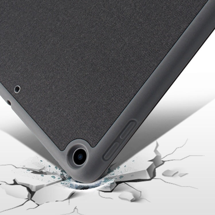 Litchi Texture Horizontal Flip Leather Case with Three-folding Holder & Pen Slot, For iPad 10.2