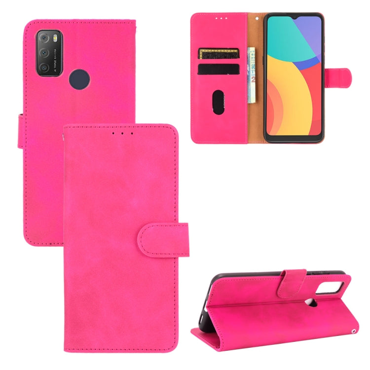 Solid Color Skin Feel Magnetic Buckle Horizontal Flip Calf Texture PU Leather Case with Holder & Card Slots & Wallet — view 16