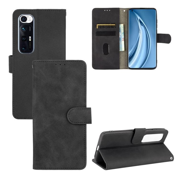 Solid Color Skin Feel Magnetic Buckle Horizontal Flip Calf Texture PU Leather Case with Holder & Card Slots & Wallet — Rose Red