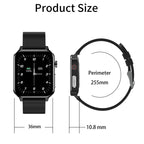 E86 1.7 inch TFT Color Screen IP68 Waterproof Smart Watch, Support Blood Oxygen Monitoring / Body Temperature Monitoring / AI Medical Diagnosis, Style: Steel Strap