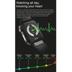E86 1.7 inch TFT Color Screen IP68 Waterproof Smart Watch, Support Blood Oxygen Monitoring / Body Temperature Monitoring / AI Medical Diagnosis, Style: Leather Strap