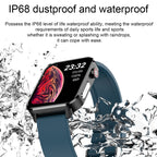 E86 1.7 inch TFT Color Screen IP68 Waterproof Smart Watch, Support Blood Oxygen Monitoring / Body Temperature Monitoring / AI Medical Diagnosis, Style: Leather Strap