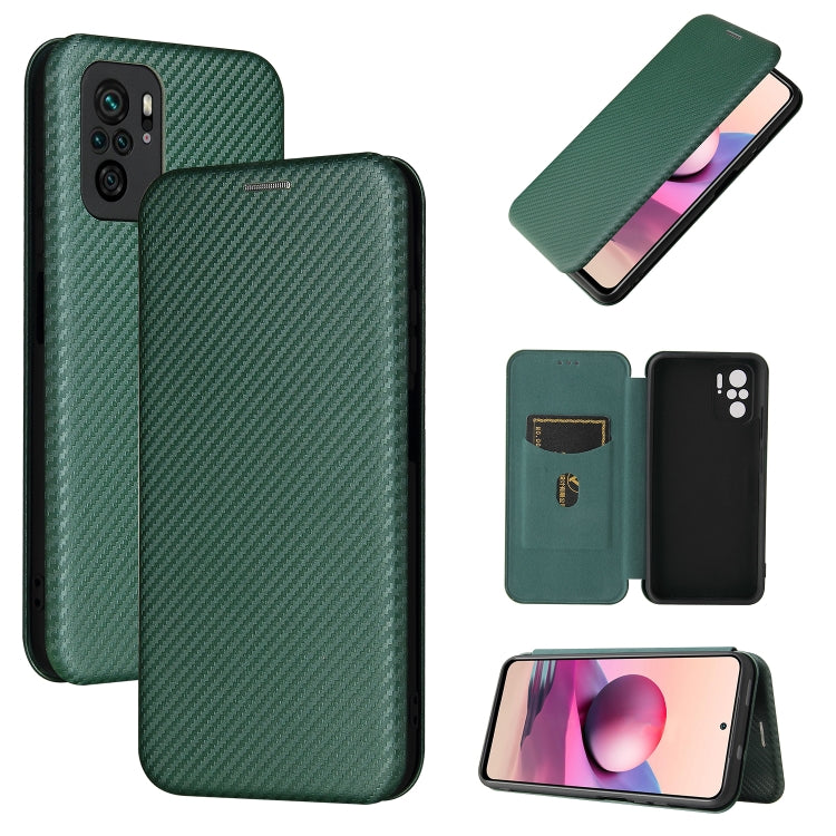 Carbon Fiber Texture Magnetic Horizontal Flip TPU + PC + PU Leather Case with Card Slot