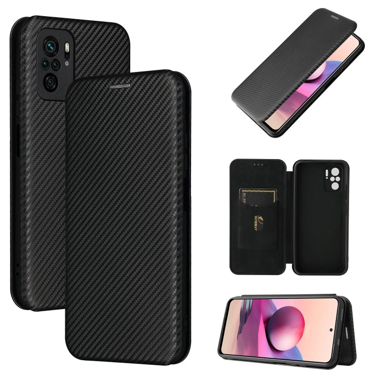 Carbon Fiber Texture Magnetic Horizontal Flip TPU + PC + PU Leather Case with Card Slot