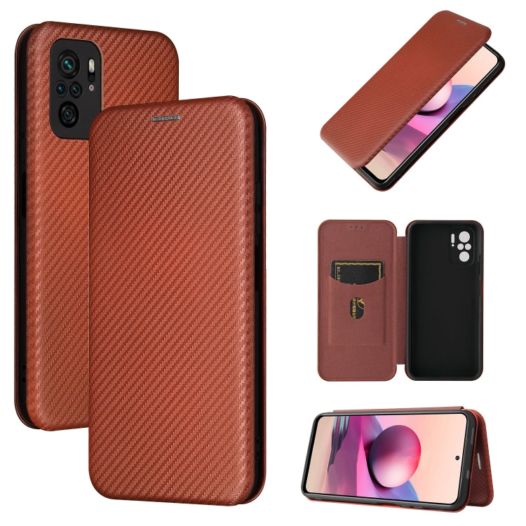 Carbon Fiber Texture Magnetic Horizontal Flip TPU + PC + PU Leather Case with Card Slot