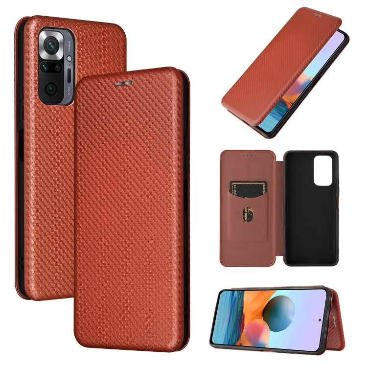 Carbon Fiber Texture Magnetic Horizontal Flip TPU + PC + PU Leather Case with Card Slot