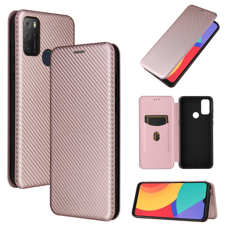 Carbon Fiber Texture Magnetic Horizontal Flip TPU + PC + PU Leather Case with Card Slot