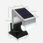 Solar Power Waterproof Human Body Induction 6-modes Remote Control Light with Bluetooth Speaker Base — with Bluetooth Speaker