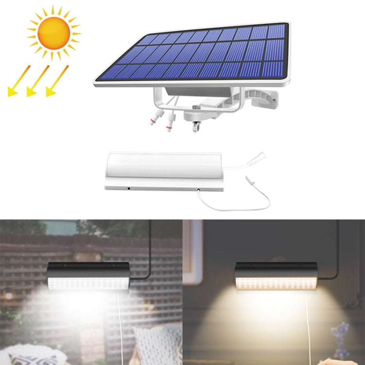Pull-Switch 2 in 1 Solar Light 60-LEDs Landscape Courtyard Wall Lamp — Warm Light