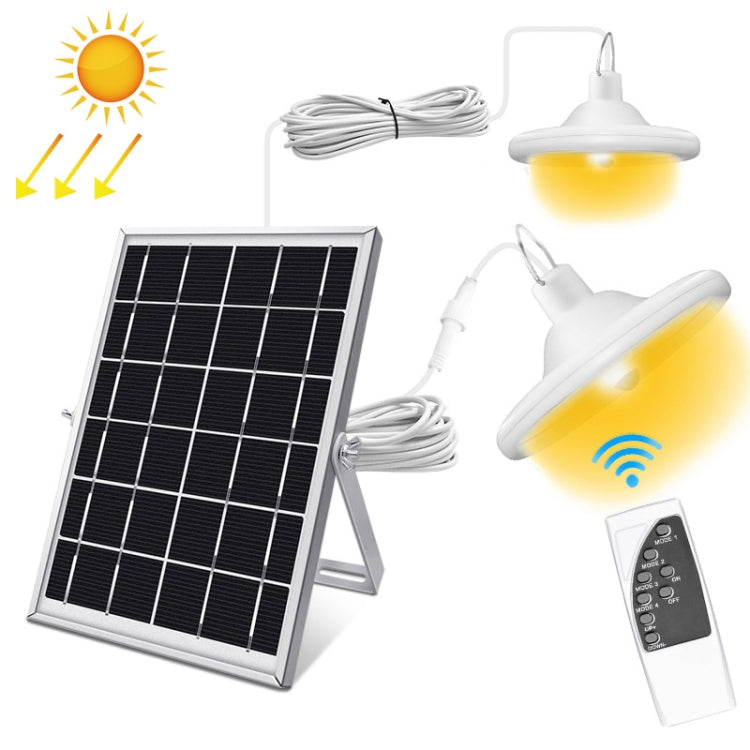 Smart Induction 2 in 1 112LEDs Solar Light Indoor and Outdoor Garden Garage LED Lamp — Black