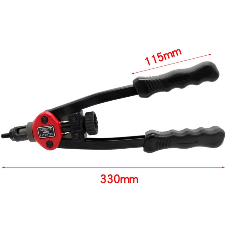BT-605 Double Handle Manual Blind Rivet Nut Pull Cap Tool with 60 PCS Nuts
