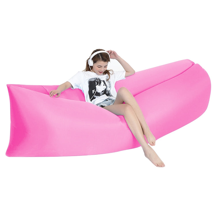 Outdoor Portable Lazy Water Inflatable Sofa Beach Grass Air Bed, Size: 200 x 70cm — 200 x 70cm Pink