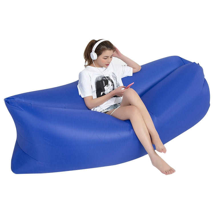 Outdoor Portable Lazy Water Inflatable Sofa Beach Grass Air Bed, Size: 200 x 70cm — 200 x 70cm Sapphire Blue
