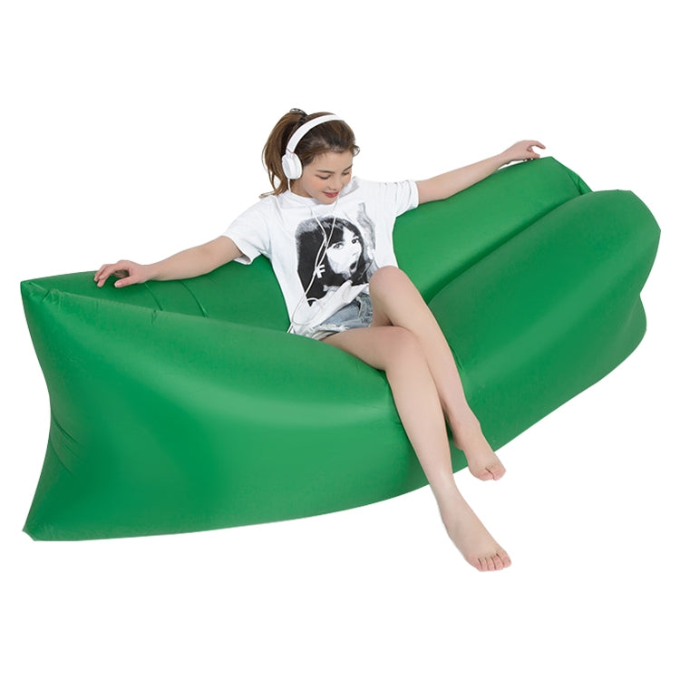 Outdoor Portable Lazy Water Inflatable Sofa Beach Grass Air Bed, Size: 200 x 70cm — 200 x 70cm Grass Green