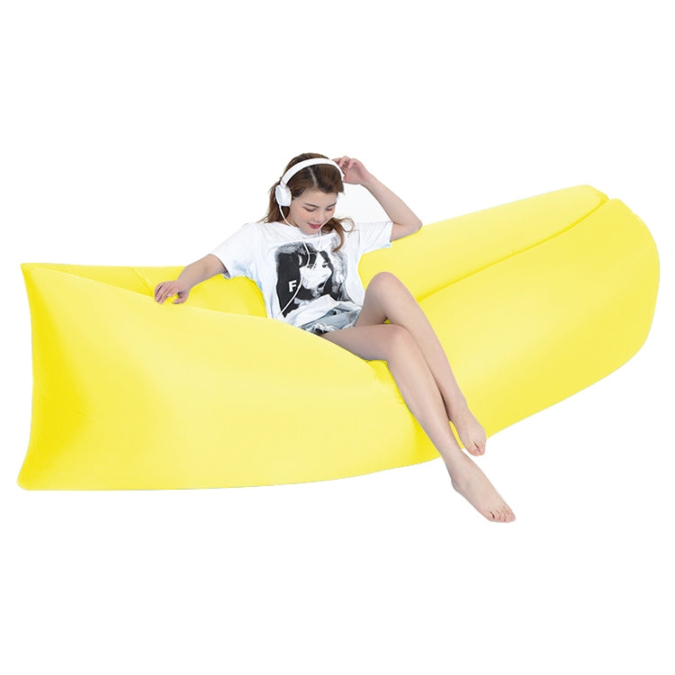 Outdoor Portable Lazy Water Inflatable Sofa Beach Grass Air Bed, Size: 200 x 70cm — 200 x 70cm Yellow