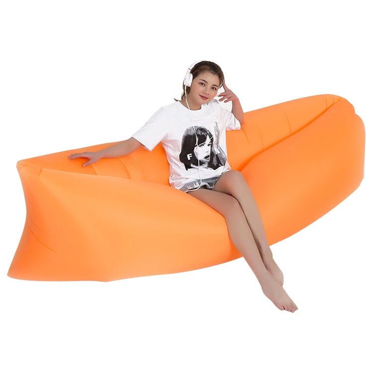 Outdoor Portable Lazy Water Inflatable Sofa Beach Grass Air Bed, Size: 200 x 70cm — 200 x 70cm Orange
