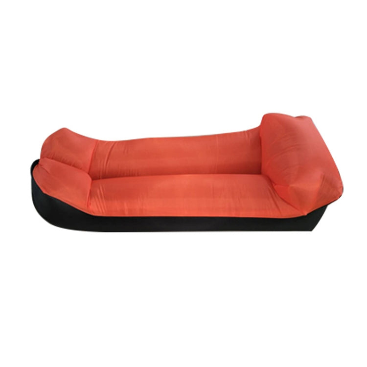 Color-blocking Pillow Style 210T Tear-proof Plaid Cloth Inflatable Sofa Outdoor Portable Air Sleeping Bag Beach Inflatable Floating Row, Size: 240 x 55cm — 240 x 55cm Yellow + Black