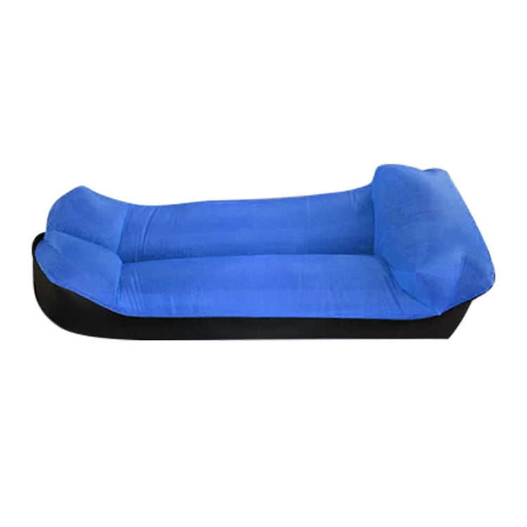 Color-blocking Pillow Style 210T Tear-proof Plaid Cloth Inflatable Sofa Outdoor Portable Air Sleeping Bag Beach Inflatable Floating Row, Size: 240 x 55cm — 240 x 55cm Rose Red + Black