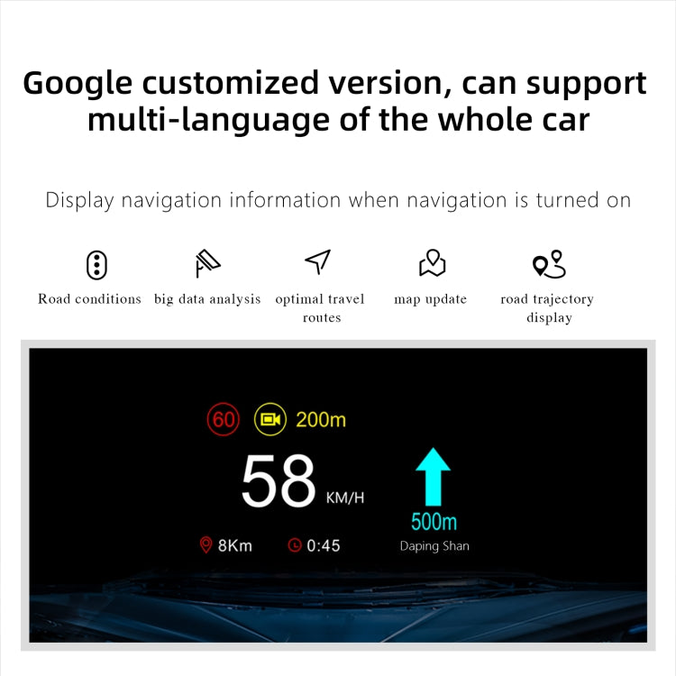 T1 5.1 inch Car HUD Head-up Display Overspeed Alarm / Remaining Battery Percentage Display for Tesla Model 3 / Y