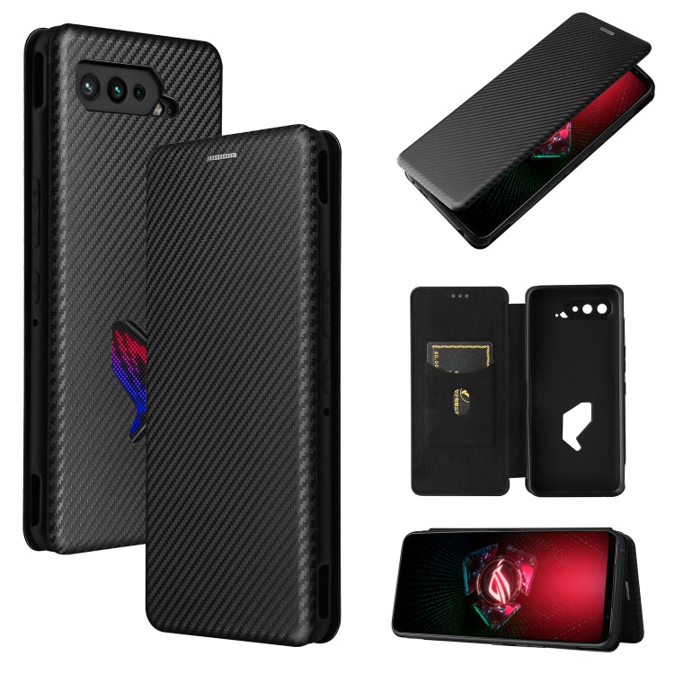 Carbon Fiber Texture Magnetic Horizontal Flip TPU + PC + PU Leather Case with Card Slot