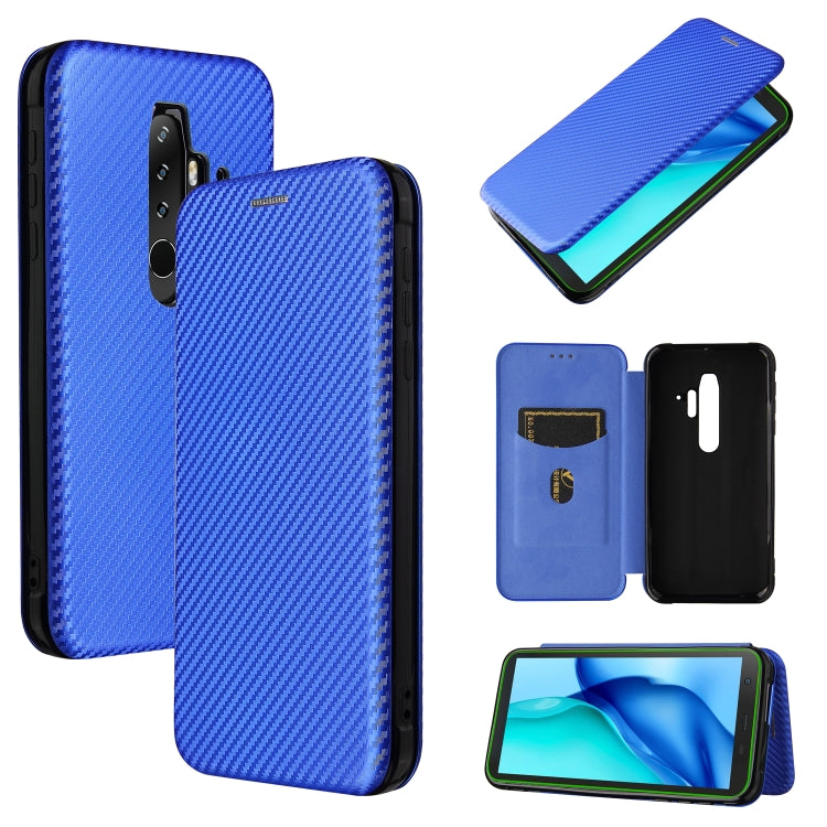 Carbon Fiber Texture Magnetic Horizontal Flip TPU + PC + PU Leather Case with Card Slot
