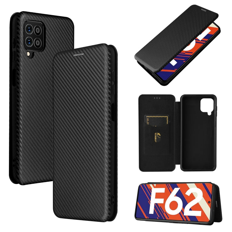 Carbon Fiber Texture Magnetic Horizontal Flip TPU + PC + PU Leather Case with Card Slot