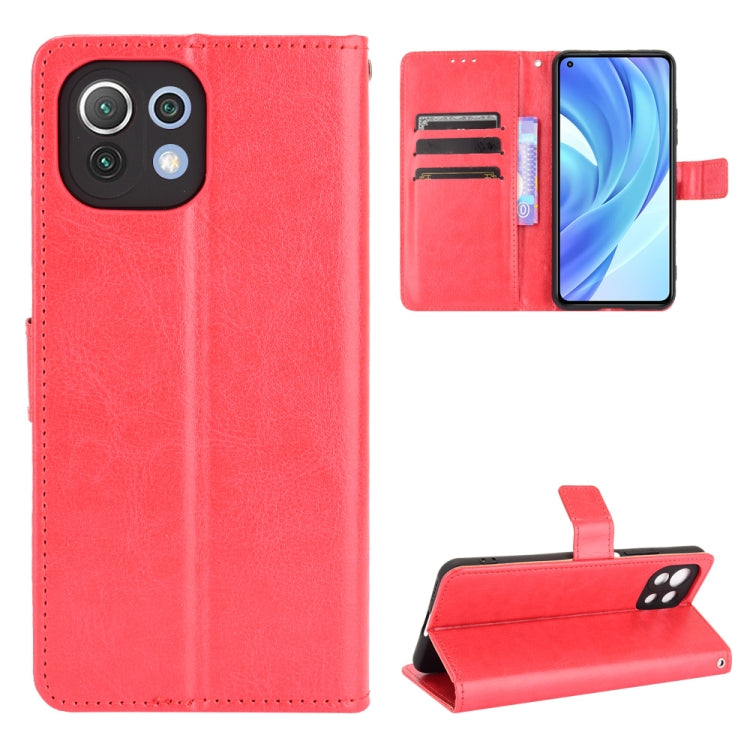 Retro Crazy Horse Texture Horizontal Flip Leather Case with Holder & Card Slots & Photo Frame
