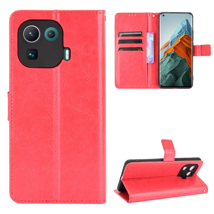 Retro Crazy Horse Texture Horizontal Flip Leather Case with Holder & Card Slots & Photo Frame