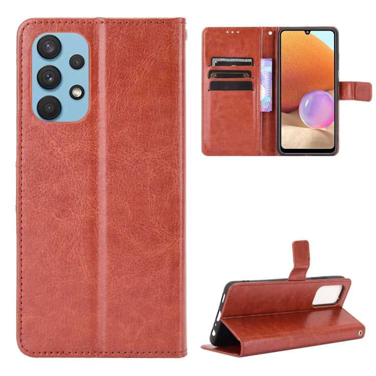 Retro Crazy Horse Texture Horizontal Flip Leather Case with Holder & Card Slots & Photo Frame