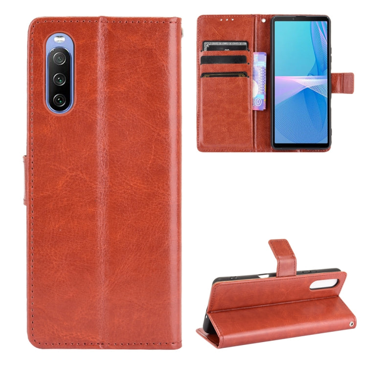 Retro Crazy Horse Texture Horizontal Flip Leather Case with Holder & Card Slots & Photo Frame
