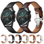 22mm Universal Butterfly Buckle Leather Replacement Strap Watchband — view 13