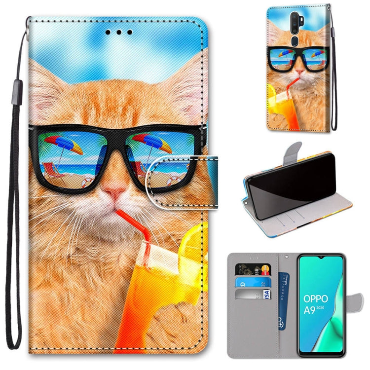 Coloured Drawing Cross Texture Horizontal Flip PU Leather Case with Holder & Card Slots & Wallet & Lanyard