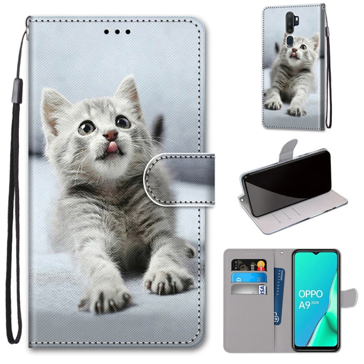 Coloured Drawing Cross Texture Horizontal Flip PU Leather Case with Holder & Card Slots & Wallet & Lanyard