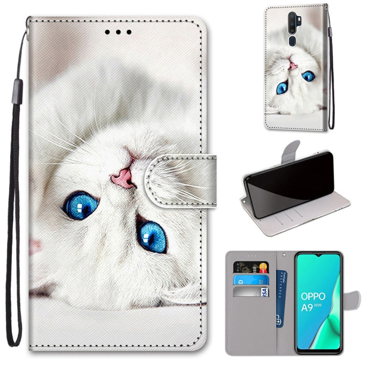Coloured Drawing Cross Texture Horizontal Flip PU Leather Case with Holder & Card Slots & Wallet & Lanyard