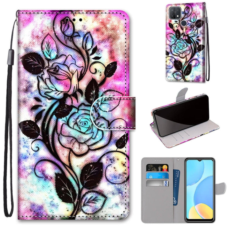 Coloured Drawing Cross Texture Horizontal Flip PU Leather Case with Holder & Card Slots & Wallet & Lanyard