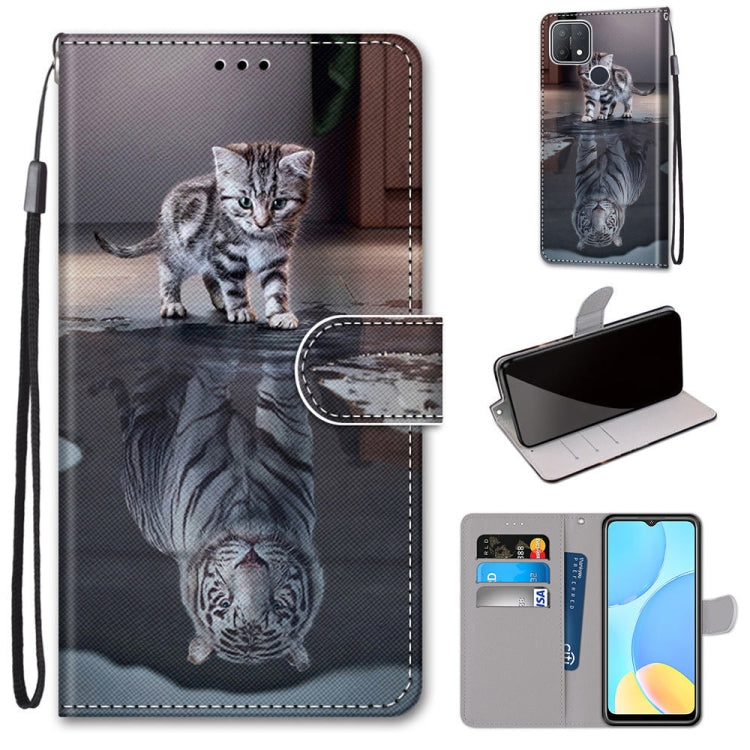 Coloured Drawing Cross Texture Horizontal Flip PU Leather Case with Holder & Card Slots & Wallet & Lanyard